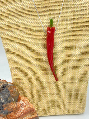 Handcrafted Chili peppers dangle 4101