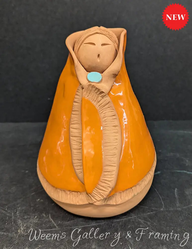 Seated Orange 40 Clay Sculpture