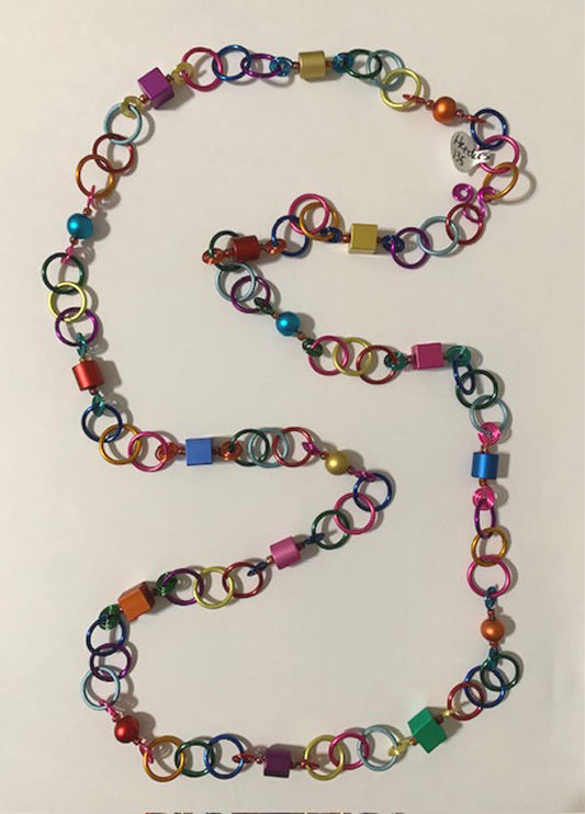 Anodized Aluminum Long Necklace 135