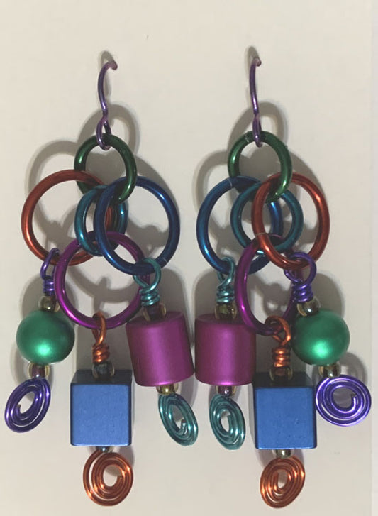 Anodized Aluminum Large Earrings 120