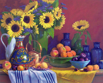 Televera Vase with Sunflowers and Peaches P29