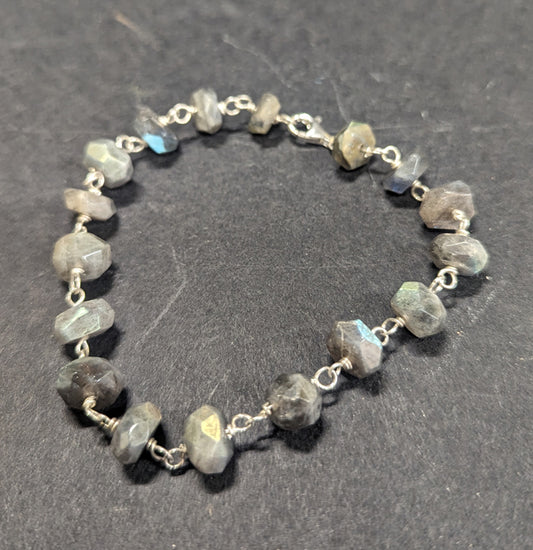 Labradorite Wire Wrap Braclet 451