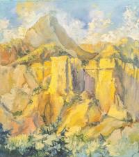 Cliffs above Abiquiqu by John Jason Phillips