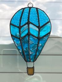 Blue Hot air balloon by Monique Sandbeck-Moriarty