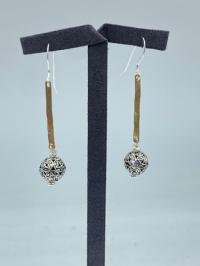 14kt gf and sterling silver earrings by Suzanne Woodworth