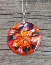 Coral Flower Necklace by Rose Moore