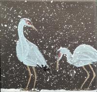 Cranes in Snow by Pat Marsello