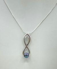Infinity & Black Pearl Pendant by Suzanne Woodworth