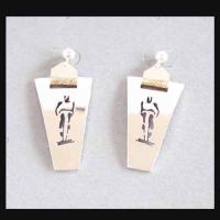 Picture It Earrings: Bicyclist by Barbara Shewnack