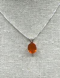 Mexican Fire Opal Pendant by Suzanne Woodworth