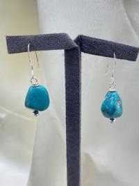 Turquoise Nugget Earrings by Suzanne Woodworth