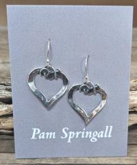 Heart Earrings 244 by Pam Springall
