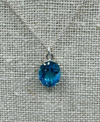 Swiss Blue Topaz Pendant by Suzanne Woodworth