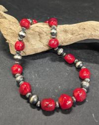 Red Coral Necklace by Myra Gadson