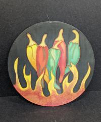 Chilies on Fire by Claudia Fluegge