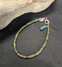 Turquoise SS Bead Bracelet by Cliff Sprague