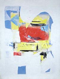Untitled Abstract Blue/Red by Beatrice Mandelman