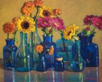 Sunflowers, mums, and marigolds by Sarah Blumenschein