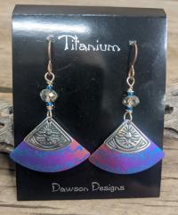 silver fan earrings by Dawson Desing