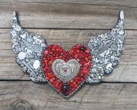 Beaded Heart With Wings by Katie Thomas