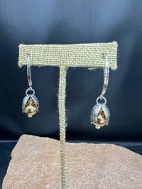 Gold Dangle Earrings by Suzanne Woodworth