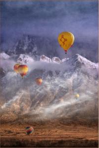 Misty Morning Balloon Ride by Dennis Chamberlain