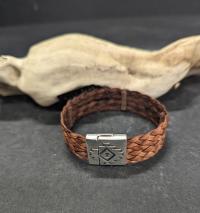 Braided Leather Bracelet by Lu Heater