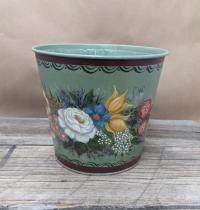 Floral Painted Tin by Lynn Miller