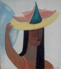 Mexican Woman with Melon by Louis Ribak