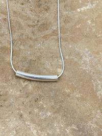Eunity Necklace-Sterling Silver Tube by Suzanne Woodworth