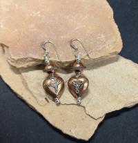 Copper Heart Earrings by Judy Jaeger