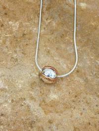 Eunity Necklace-silver & copper bead by Suzanne Woodworth
