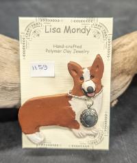 Corgi w locket Pin by Lisa Mondy