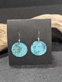 Round Copper Patina Earrings by Esta Kirschner