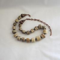 Caribou Antler and Copper Bead Versa Necklace 16” by Barbara Shewnack