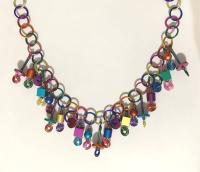 Anodized Aluminum Fangle Necklace by Carolyn Henderson