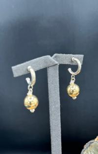 14kt gf & SS half hoop earrings by Suzanne Woodworth