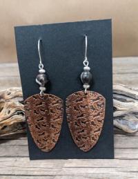 Copper "Horse" Earrings by Lu Heater
