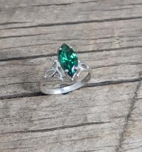 Green Cubic Zirconium Ring by Mel Koven