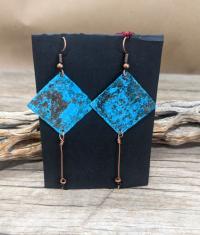 Copper earrings by Esta Kirschner