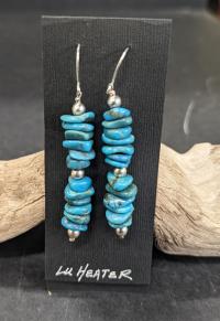 Blue Turquoise Earrings by Lu Heater