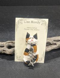 Calico Cat w/Fish Bones by Lisa Mondy