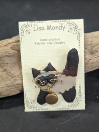Siamese Kitten with locket Pin by Lisa Mondy