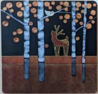 Aspens, Deer & Dove by Christine Garner