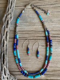 Necklace:dbl std Los colores collection by Myra Gadson