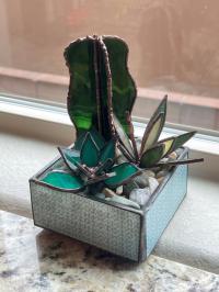 Mosaic glass Succulant planter by Monique Sandbeck-Moriarty