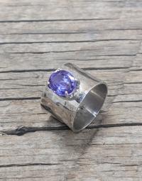 Purple Sapphire Ring by Mel Koven