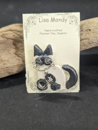 Siamese cat with locket Pin by Lisa Mondy